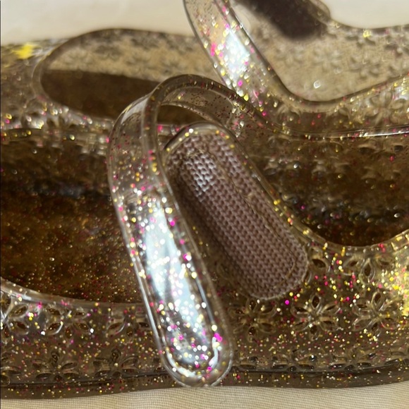 Source Unknown Brown/ pink Glitter Dress Shoes mini Melissa style #201 - Picture 7 of 11